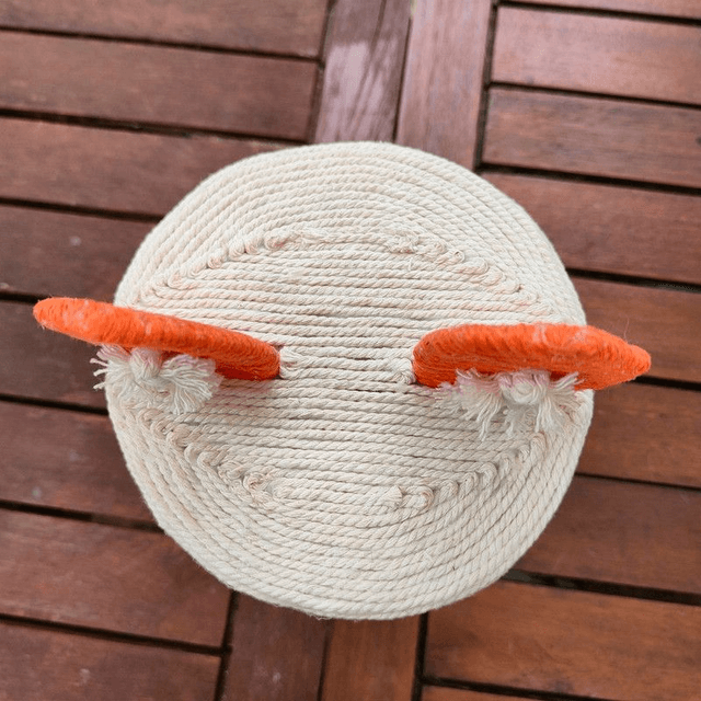 Boîte de rangement renard/boîte à malice/boîte ronde tissée/décor naturel/boîte recyclée/fait-main en France