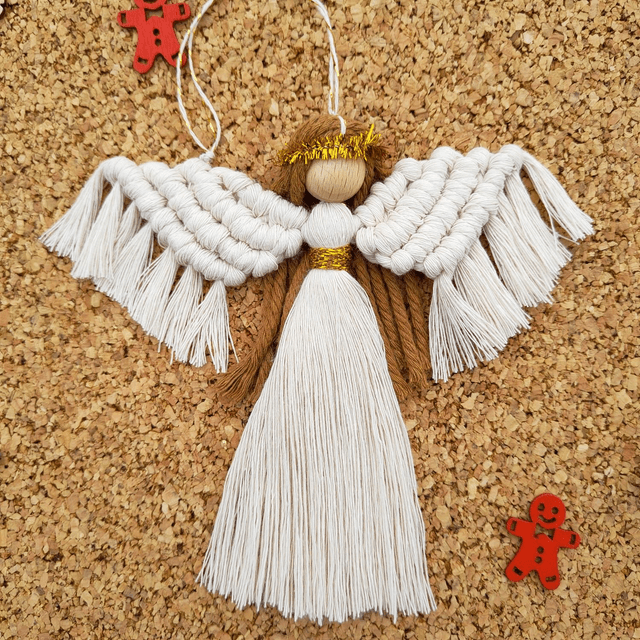 Ornements de Noël en macramé/petite suspension murale bohème pour sapin/décoration de Noël/boho chic/décorations en plusieurs couleurs/fait-main 