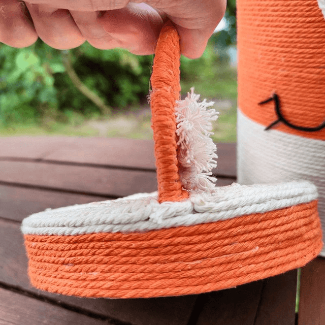 Boîte de rangement renard/boîte à malice/boîte ronde tissée/décor naturel/boîte recyclée/fait-main en France