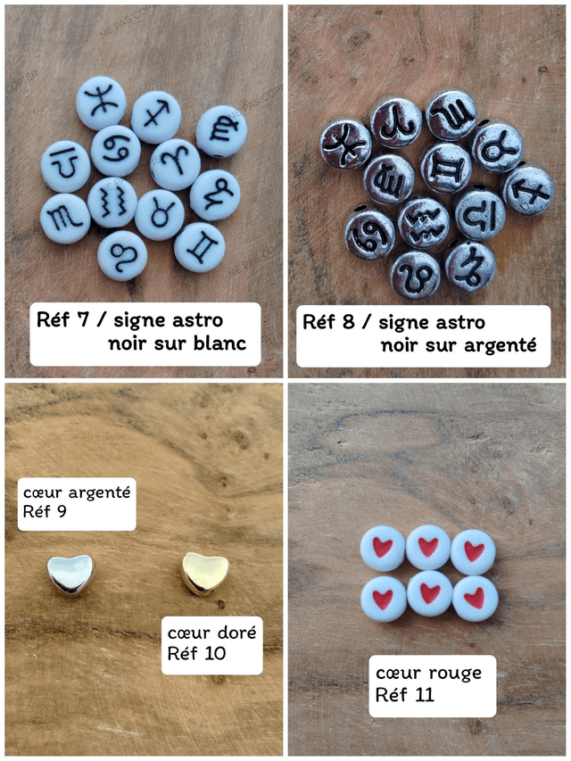 Bracelet minimaliste personnalisé/bracelet à message/bracelet d'amitié et d'amour/signe astrologique/cadeau petit prix/fait main/crea2claire