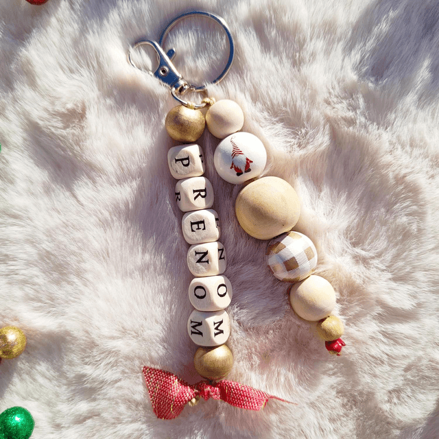 Porte-clés / bijou de sac de Noël personnalisé 