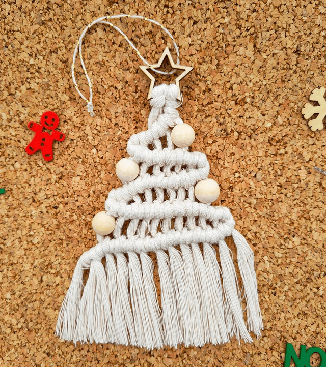 Ornements de Noël en macramé/petite suspension murale bohème pour sapin/décoration de Noël/boho chic/décorations en plusieurs couleurs/fait-main 