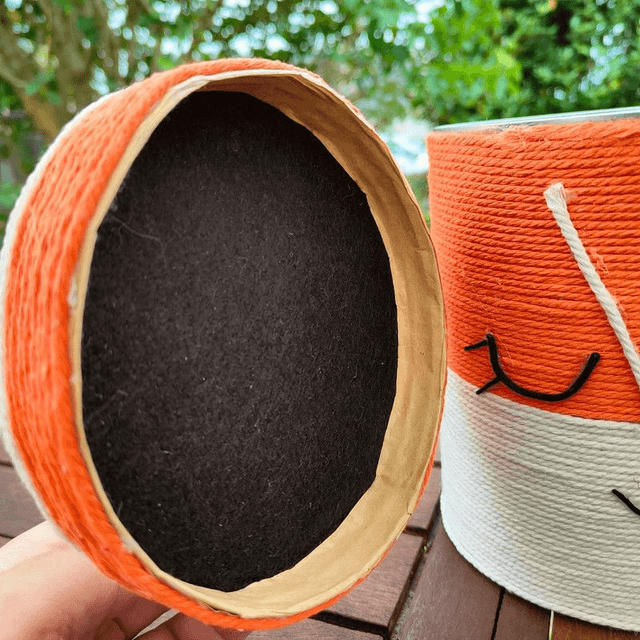 Boîte de rangement renard/boîte à malice/boîte ronde tissée/décor naturel/boîte recyclée/fait-main en France