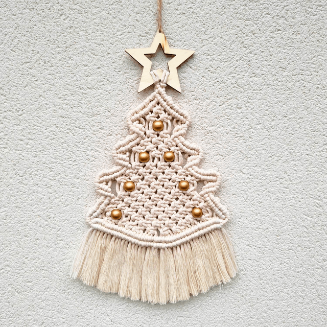 Grand sapin de Noël en macramé/Grande suspension murale bohème/sapin en plusieurs couleurs/décoration murale/noël 2024/fait-main en France